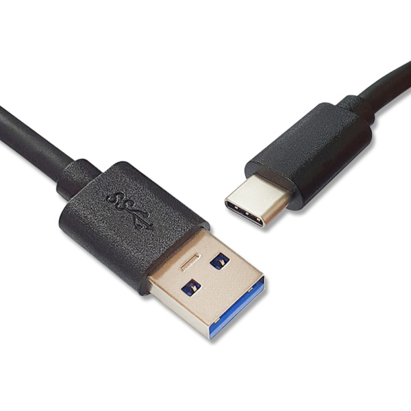 데이터 전송 및 고속 충전 지원 Type-C 3.1 to USB-A 3.0 변환 케이블 (2m 블랙 VR 오큘러스 퀘스트 지원)