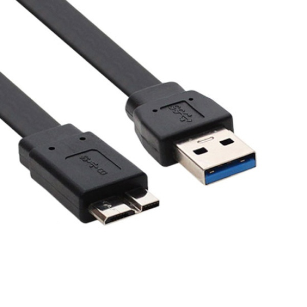 블랙 USB 3.0 A 수 to Micro B 암 변환 케이블 2m (니켈 도금 다양한 기기 호환)