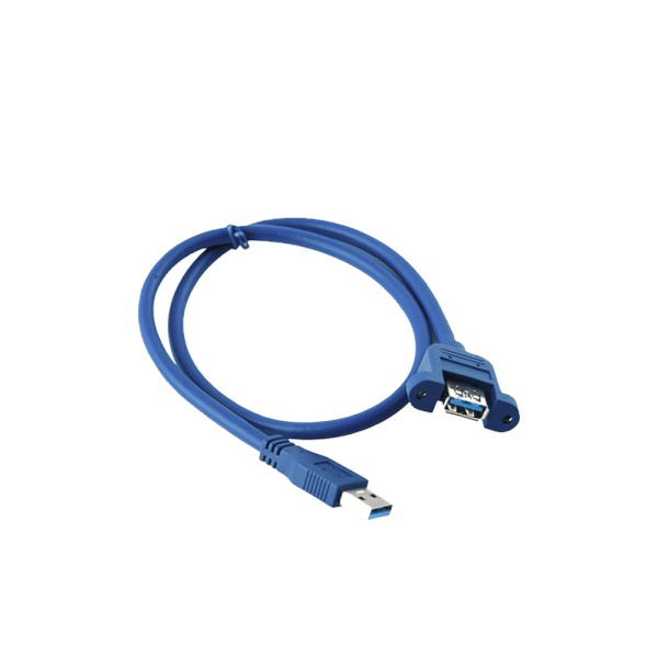 블루 USB 3.0 A 수 to A 수 케이블 1m (니켈 도금 다양한 기기 호환 케이블 관리 용이)