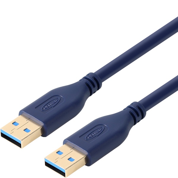 블루 USB 3.0 A 수 to A 수 케이블 2m (다양한 기기 호환 튼튼하고 내구성 있는 케이블)