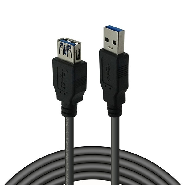 안정적인 데이터 전송 지원 USB 3.0 A 수 to A 암 5m 연장 케이블 (블랙 보급형)
