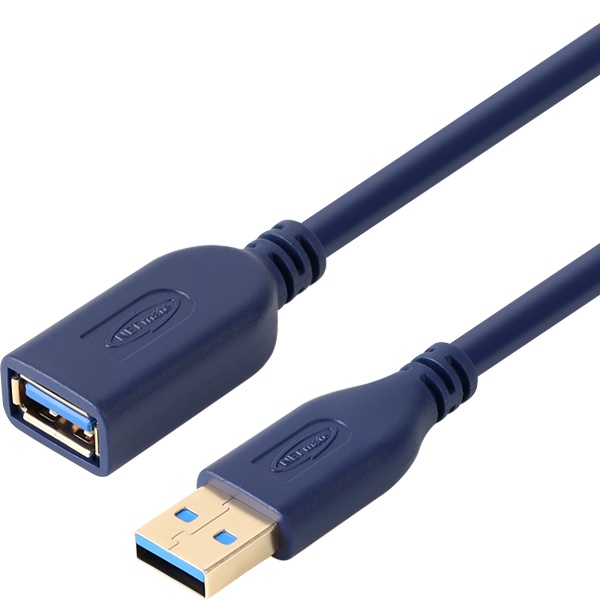 2m 길이의 블루 USB 3.0 A 수 to A 암 연장 케이블 (데이터 전송 및 고속 충전 지원 튼튼하고 내구성 있는 케이블)