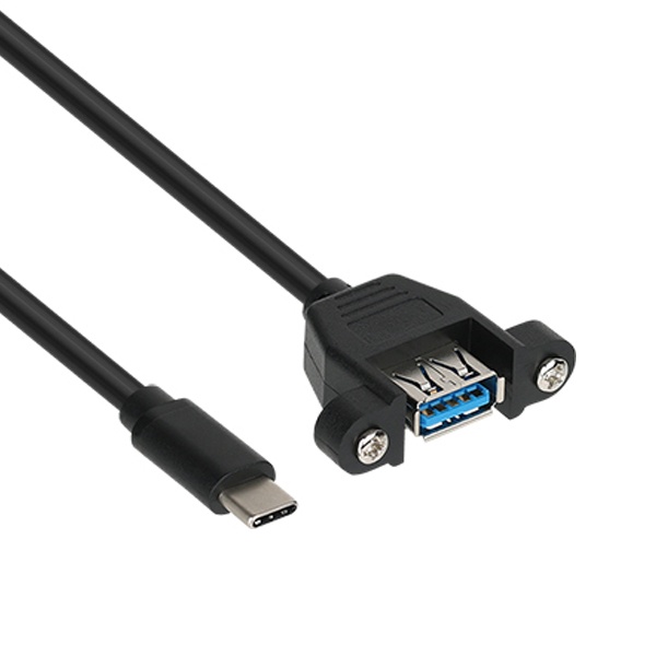 1m 길이의 Type-C 3.0 Gen 1 to USB-A 3.0 M/F 변환 케이블