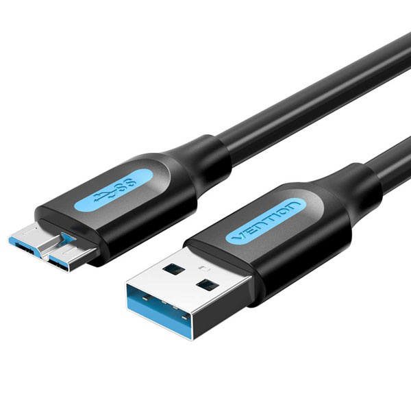 0.25m 길이의 순동 USB-A 3.0 to Micro-B 3.0 변환 케이블