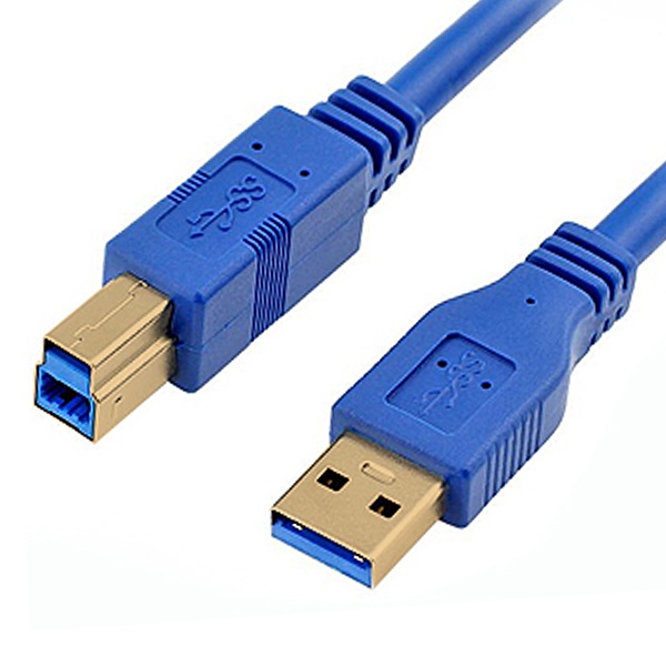 USB 3.0 A 수 to B 수 변환케이블 5M 블루 고속 데이터 전송 및 프린터 연결 지원