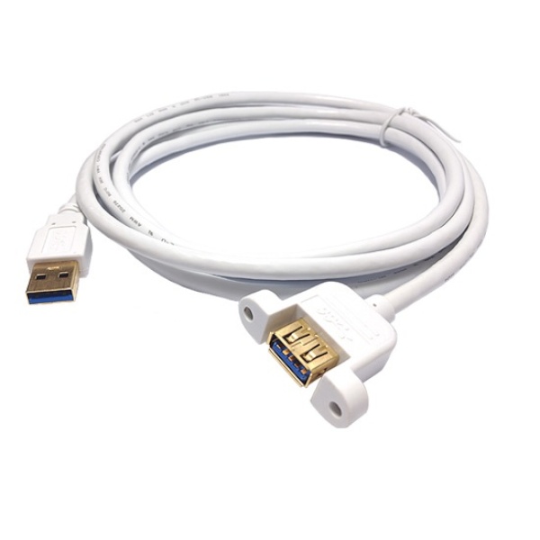 2m 길이 데이터 전송 및 고속 충전 지원 튼튼하고 내구성 있는 USB 3.0 A 수 to A 암 연장 고정 케이블