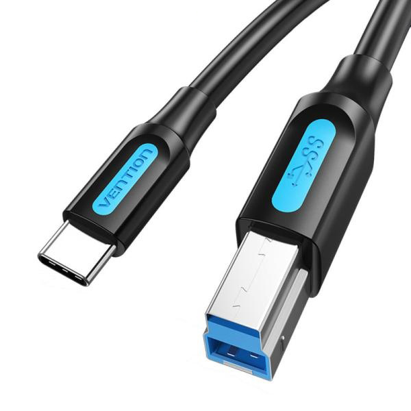 USB-C to USB-B 고속케이블 0.25M USB3.0 2A 고전압지원 프리미엄코어+2중차폐 CM-BM