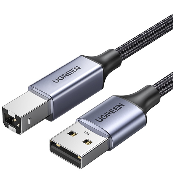 USB-A to USB-B 변환케이블 1m USB2.0 480Mbps 2중차폐 패브릭케이블 프린터스캐너케이블 AM-BM