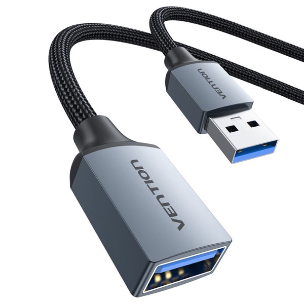 USB-A to USB-A 연장케이블 2m USB3.0 2중차폐 알루미늄메탈손잡이 직조피복 AM-AF