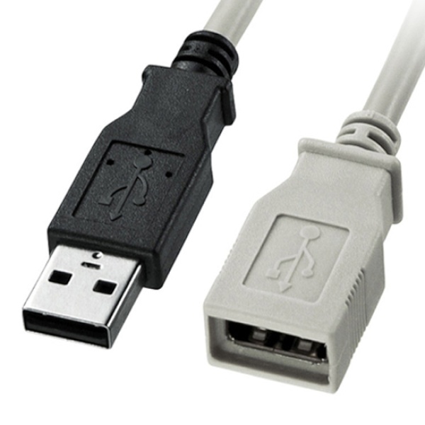 USB2.0 연장케이블 [AM-AF] 2M [그레이] - USB 연장 (AM-AF) / 케이블 길이 2M