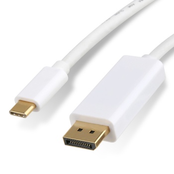 USB 3.1 C타입 to DisplayPort 케이블 1.8M [화이트] [USB C 타입 to DP] USB 3.1 / USB C Type / 4K (4096x2160) / 케이블 길이1.8M / UHD 케이블 / 3D영상지원 / 화면복제 확장지원 / DisplayPort Alt Mode지원