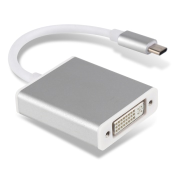 USB Type-C to DVI 컨버터 오디오 미지원 [실버] [영상 컨버터] USB C타입 to DVI / USB 3.1 / 1920x1080 @60Hz / 오디오 미지원