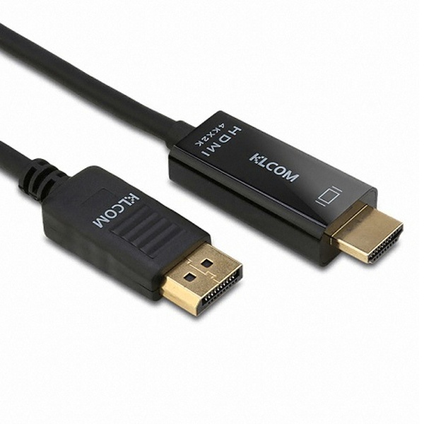 DisplayPort 1.2 to HDMI 변환케이블 블랙+골드 1.8M/3M