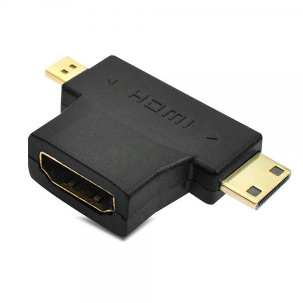 HDMI(F) ▶ Mini HDMI(M) or Micro HDMI(M) Y자형 변환 젠더