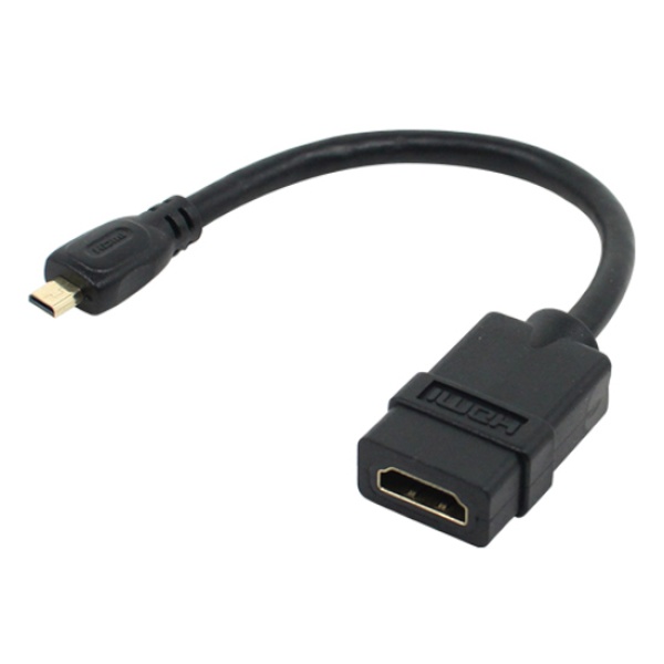 HDMI(F) ▶ Micro HDMI(M) 케이블형 모니터 젠더 0.15m