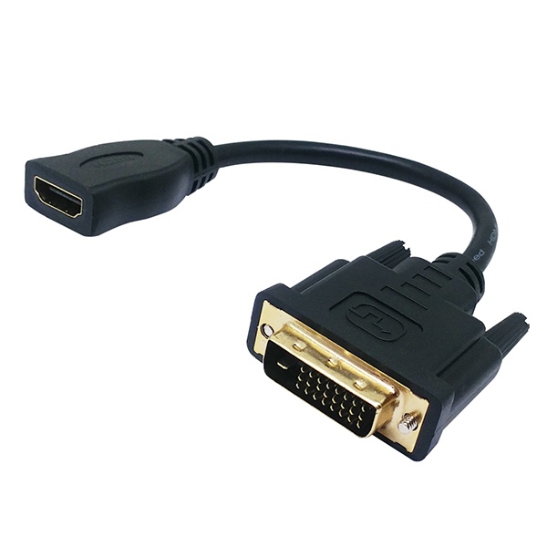 HDMI(F) to DVI-D(M) 케이블형 컨버터 0.2m