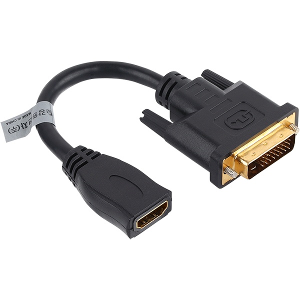 HDMI(F) ▶ DVI-D 24+1 케이블형 모니터 변환 컨버터 0.15m