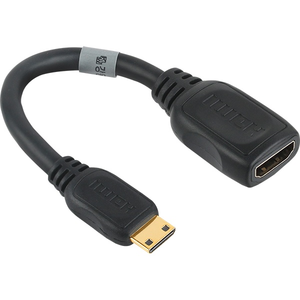 HDMI ▶ Mini HDMI 금도금 커넥터 양방향지원 케이블형 컨버터 0.15m