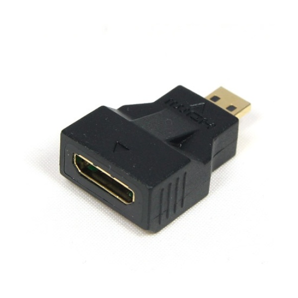 Mini HDMI(F) ▶ Micro HDMI(M) 모니터 변환 컨버터 블랙