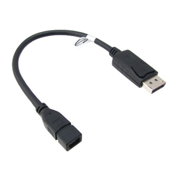 Mini DisplayPort(F) ▶ DisplayPort(M) 케이블형 모니터 변환 젠더 25cm
