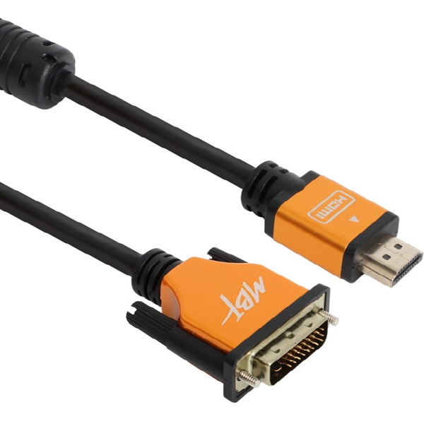 DVI-D 듀얼링크(24핀+1핀) to HDMI 모니터 연결 케이블 1.8m [4K지원]