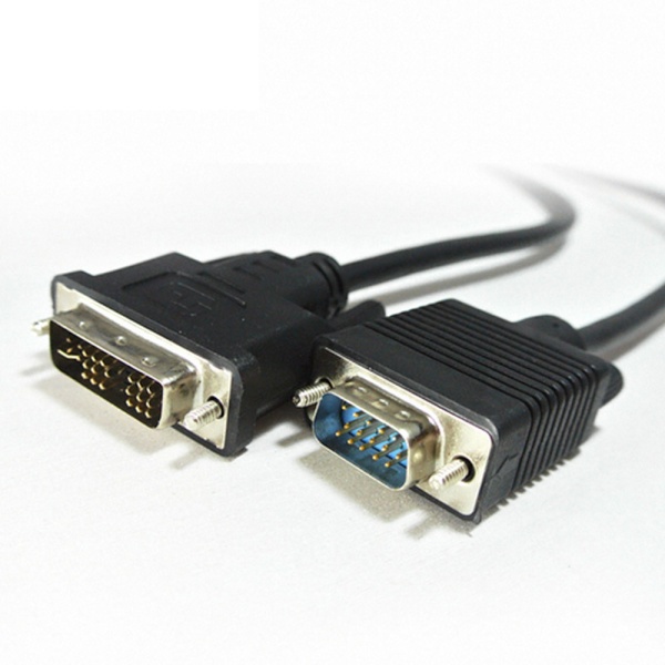 DVI-I 싱글 to RGB(VGA) 단방향연결지원 모니터 연결 장거리 변환 케이블 5m