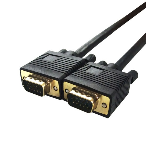 금도금커넥터 VGA 구형 모니터 연결 케이블 블랙 10m [노이즈필터적용]