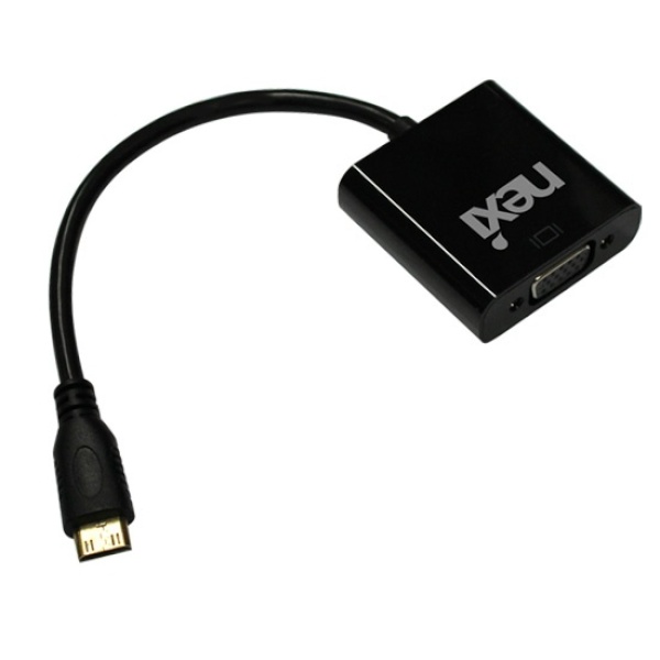 미니 HDMI to RGB 구형 모니터 변환 케이블형 컨버터 블랙 [오디오미지원]