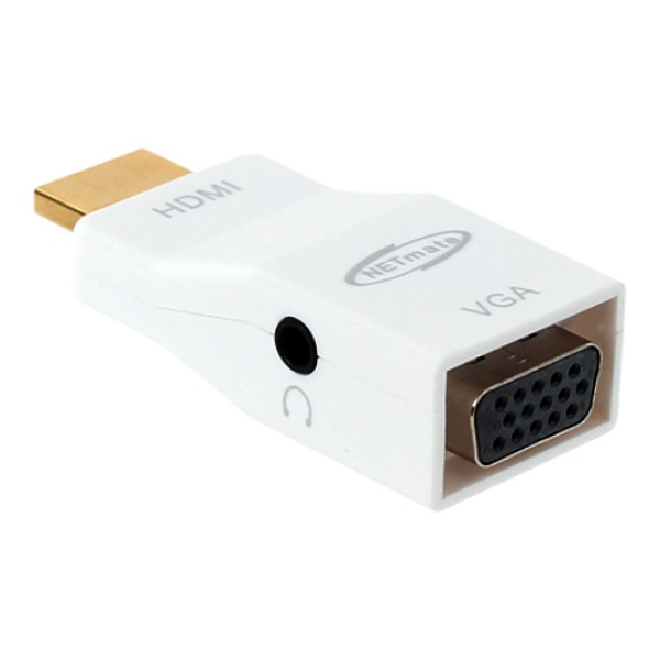 HDMI to D-SUB 구형 모니터 변환 FHD 해상도지원 젠더 화이트