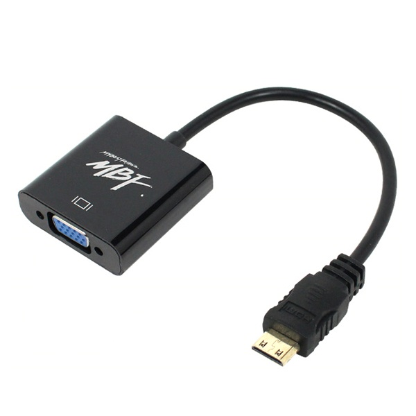 미니 HDMI to D-SUB 구형 모니터 변환 케이블형 컨버터 [오디오미지원]
