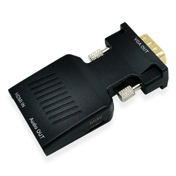 HDMI to RGB 구형 모니터 변환 오디오지원 컨버터 블랙