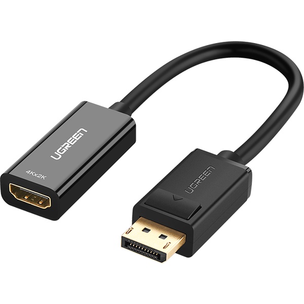 4K해상도지원 디스플레이포트 to HDMI 모니터 변환 무전원 케이블형 컨버터 블랙