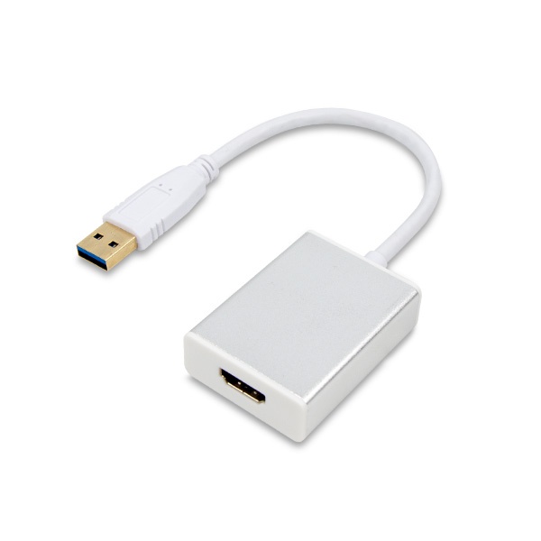 USB3.0 변환 HDMI 모니터 연결 케이블형 컨버터 화이트 0.15m