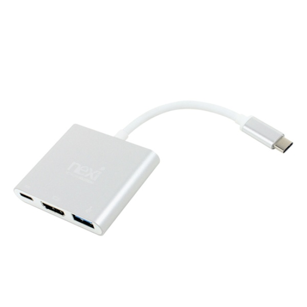 USB3.1 to 충전+HDMI+추가USB3.0 분배 컨버터 실버