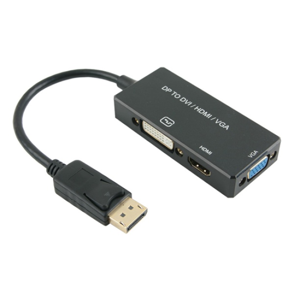 DP to DVI/HDMI/D-SUB 변환 컨버터 [동시출력불가/FHD해상도지원]