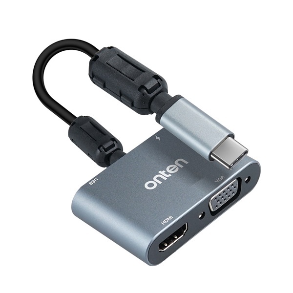 C타입 to HDMI+HDMI+D-SUB+USB+오디오 분배 케이블형 컨버터