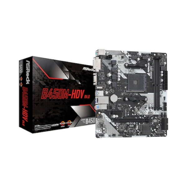 [메인보드] ASRock B450M-HDV R4.0 대원씨티에스 (AMD B450/M-ATX)