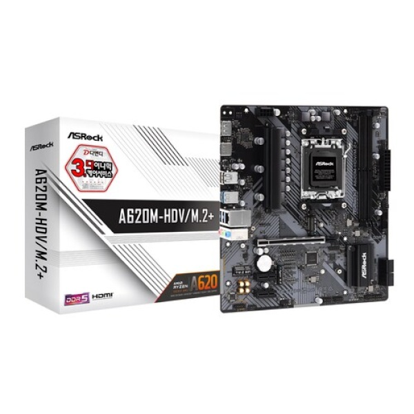 [메인보드] ASRock A620M-HDV/M.2+ 디앤디컴 (AMD A620/M-ATX)