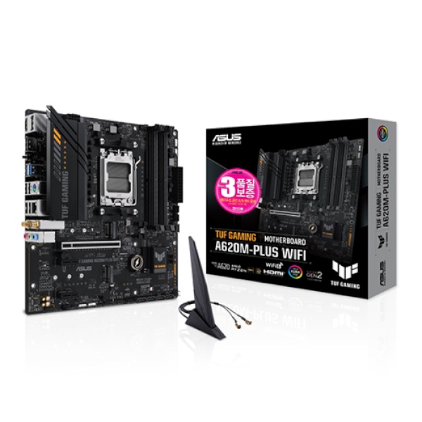 [메인보드] ASUS TUF Gaming A620M-PLUS WIFI STCOM (AMD A620/M-ATX)