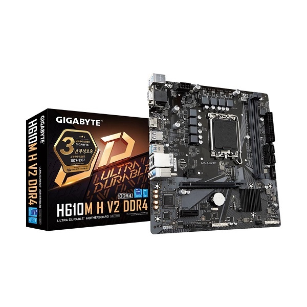 [메인보드] GIGABYTE H610M H V2 D4 제이씨현 (인텔 H610/M-ATX)
