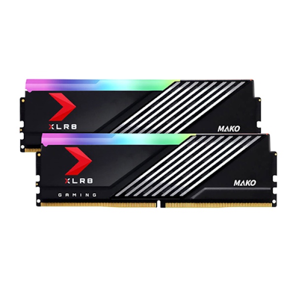 [메모리] PNY XLR8 DDR5 PC5-51200 CL32 MAKO RGB 블랙 마이크로닉스 32GB (16GB*2) 방열판 (6400)