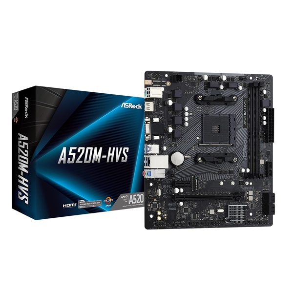 [메인보드] ASRock A520M-HVS 에즈윈 (AMD A520/M-ATX)