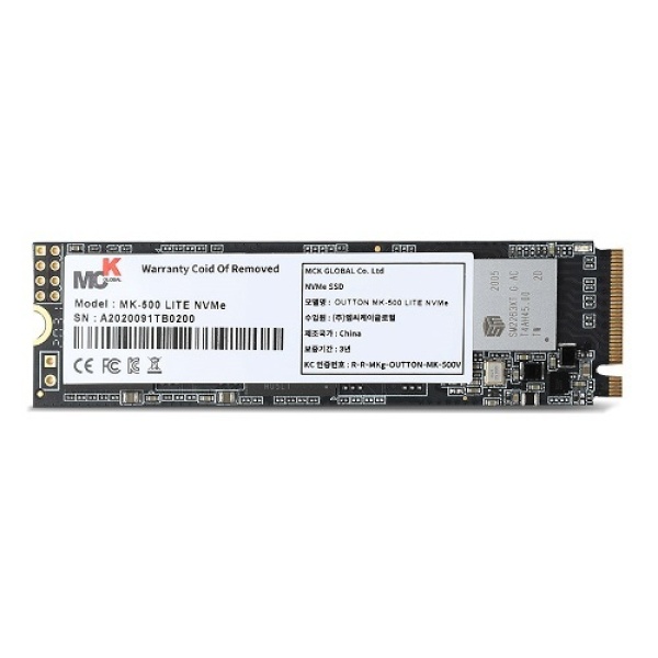 [SSD] 엠씨케이글로벌 OUTTON MK-500 LITE M.2 NVMe 2280 512GB TLC