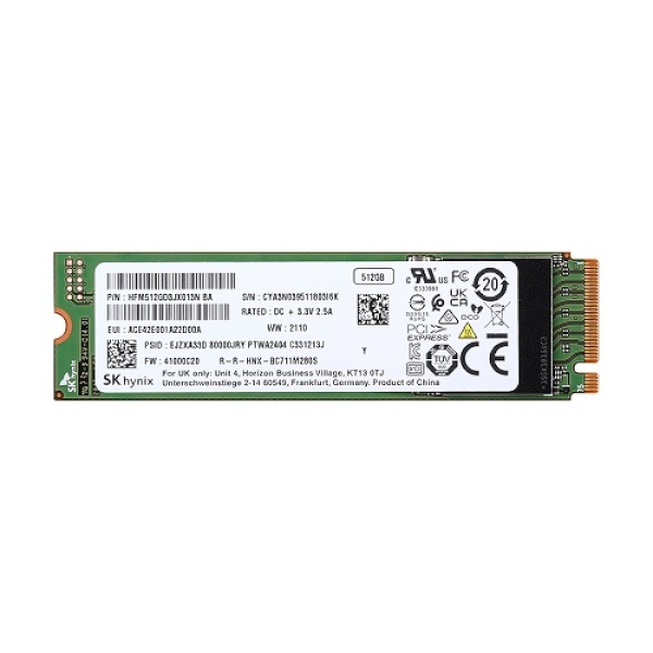 [SSD] 파인인포 SK hynix 병행수입 BC711 M.2 NVMe 2280 512GB TLC 벌크 (새상품/ AS 3년)
