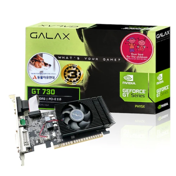 [그래픽카드] GALAX GeForce GT730 D3 4GB LP