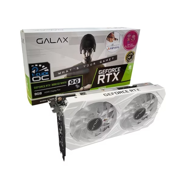 [그래픽카드] GALAX GeForce RTX 3050 EX WHITE OC D6 8GB