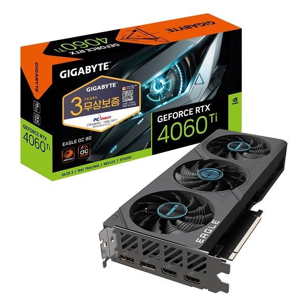 [그래픽카드] GIGABYTE GeForce RTX 4060 Ti EAGLE OC D6 8GB 피씨디렉트