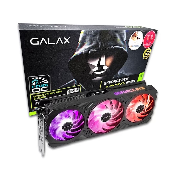 [그래픽카드] GALAX 지포스 RTX 4070 SUPER EX GAMER BLACK OC D6X 12GB