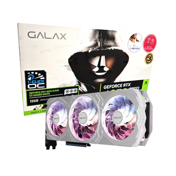 [그래픽카드] GALAX 지포스 RTX 4070 SUPER EX GAMER WHITE OC D6X 12GB
