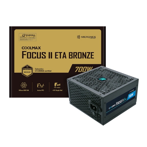 [파워] 마이크로닉스 COOLMAX FOCUS II 700W ETA BRONZE PCIE5 (ATX/700W)